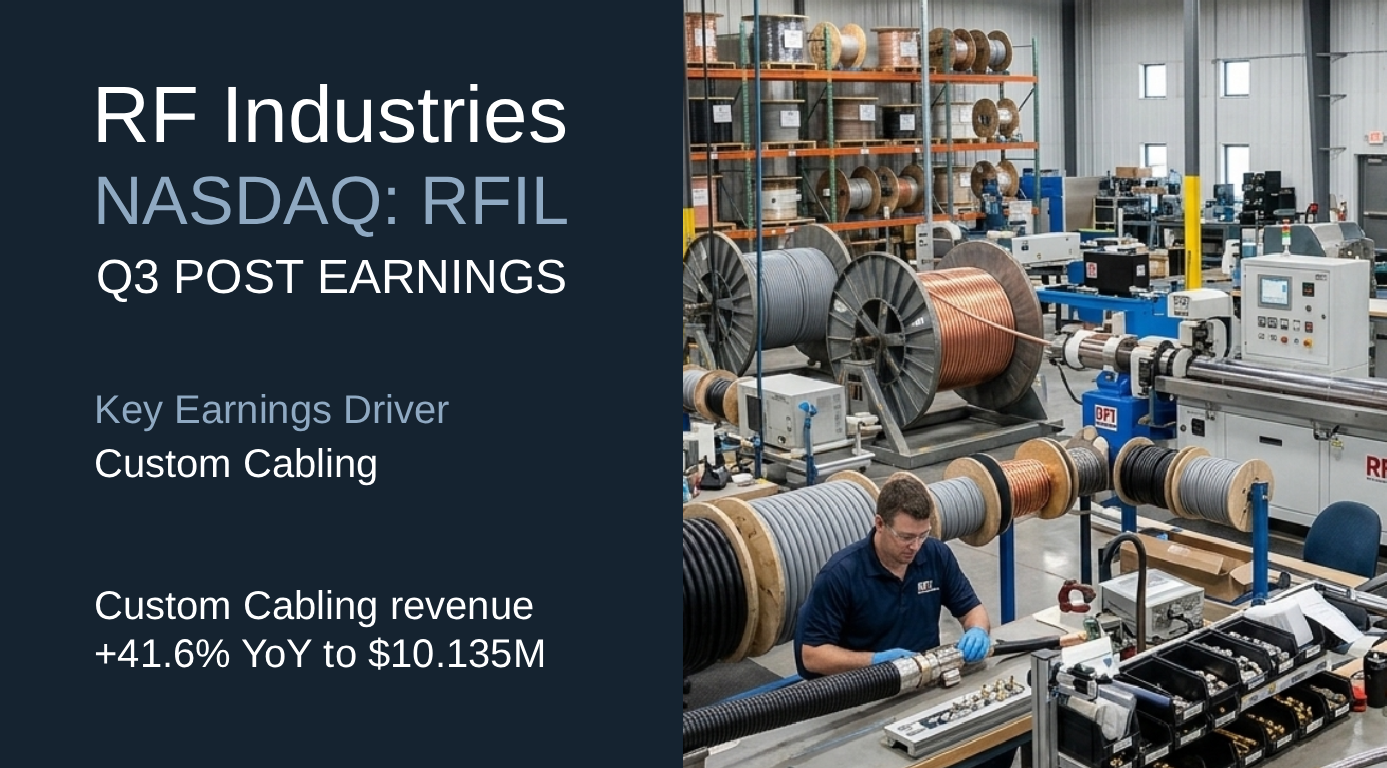 RF Industries q3 26 post earnings Finance Note
