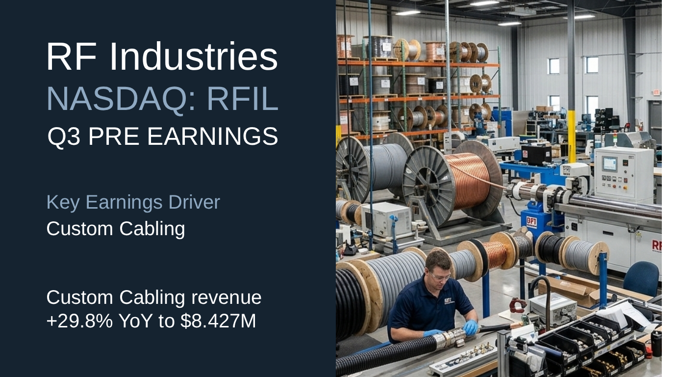 RF Industries q3 26 pre earnings