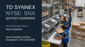 TD Synnex SNX q3 pre earnings finance note