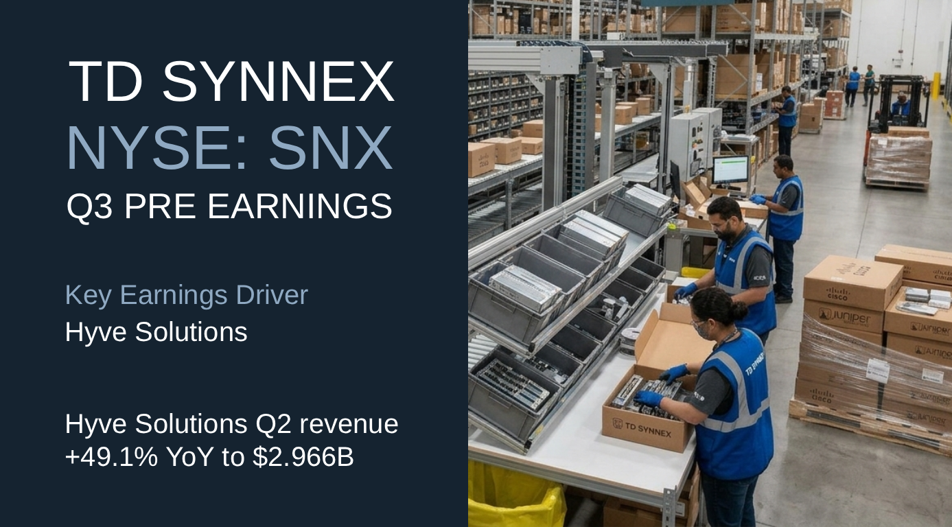 TD Synnex SNX q3 pre earnings